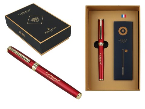 Pióro kulkowe z nabojami, bordowe.