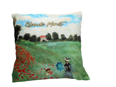 Poduszka z wypełnieniem/suwak - C. Monet, Pole maków (CARMANI)