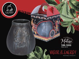 Naczynie Ceramiczne do Yerby - metaliczne