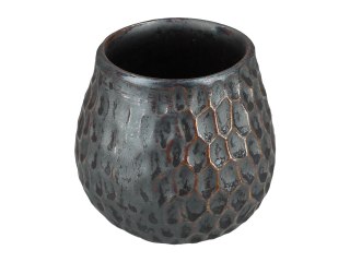 Naczynie Ceramiczne do Yerby - plaster miodu, metaliczny