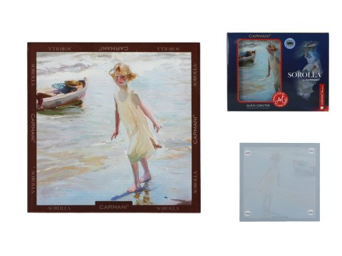 Podkładka szklana - J. Sorolla, Dziewczynka na plaży (CARMANI)