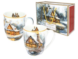 Kpl. 2 kubków świątecznych - Dom w objęciach zimy (CARMANI)