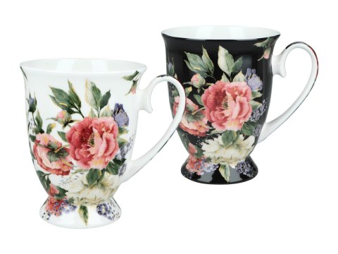 Kpl. 2 kubków w sercu - Kwiaty (CARMANI)