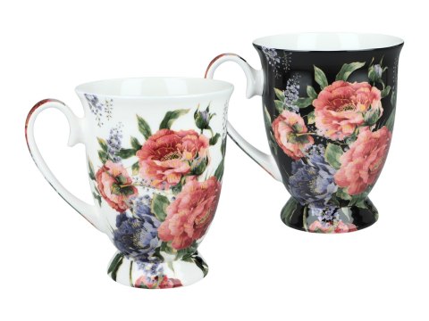 Kpl. 2 kubków w sercu - Kwiaty (CARMANI)