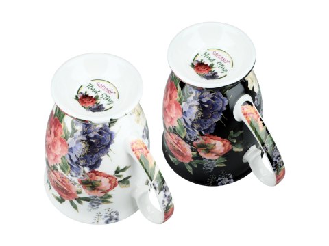 Kpl. 2 kubków w sercu - Kwiaty (CARMANI)