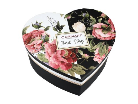 Kpl. 2 kubków w sercu - Kwiaty (CARMANI)