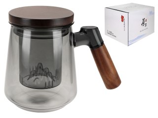 Kubek szklany z zaparzaczem, góry