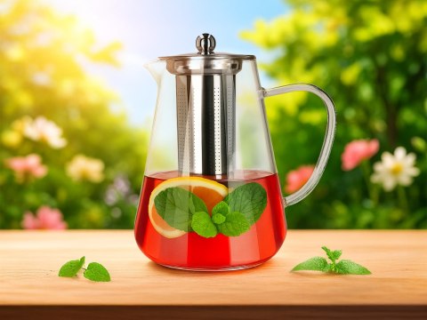 Czajnik szklany z sitkiem