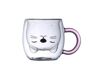 Kubek szklany z podwójnymi ściankami