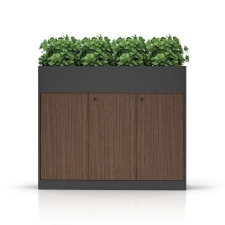 ANGEL Kwietnik biurowy z szafką Loft Work Dark 120cm