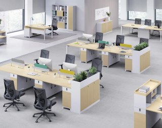 ANGEL Kwietnik biurowy z szafką Loft Work Light 120cm