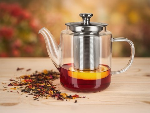 Czajnik szklany z sitkiem
