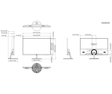 MONITOR VGA, HDMI LM24-A200Y 23.8 " DAHUA