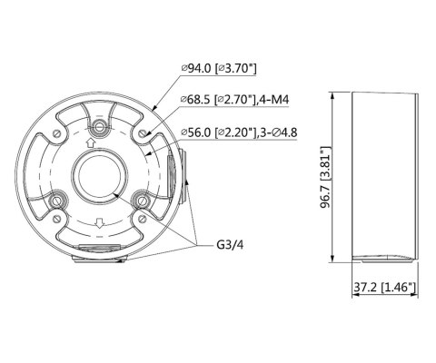UCHWYT KAMERY STG-PFA13A-E(BLACK) STG