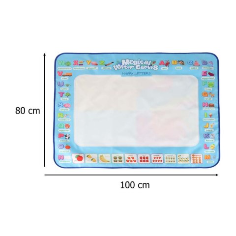 Mata wodna do malowania rysowania wodą mazaki pieczątki szablony wałek 100x80cm alfabet