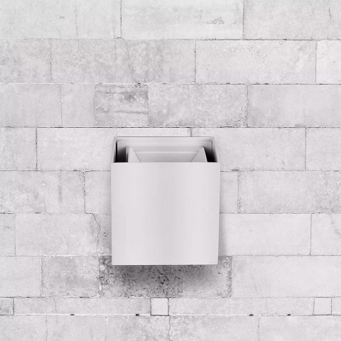 Oprawa ścienna V-TAC 5W kinkiet góra dół regulowana biały kwadrat IP65 BRIDGELUX VT-759-W 4000K 700lm