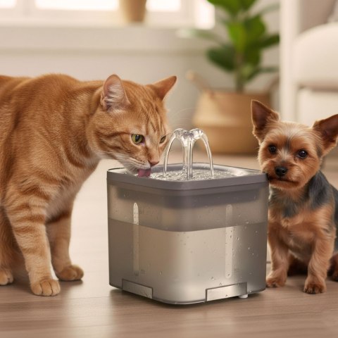 Poidełko fontanna dla psa kota zwierząt automatyczne poidło USB 2l filtr czyszczący