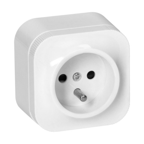 GNIAZDO POJEDYNCZE TODO 2P+Z IP20, BIAŁY