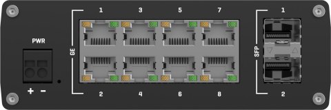 Teltonika TSW210 switch przemysłowy 8xGE 2xSFP PoE+ (TSW210000010) DIN