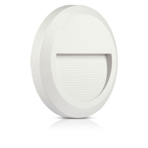 Oprawa schodowa 2W LED V-TAC biała okrągła 230V IP65 VT-1142 4000K 80lm