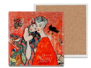 Podkładka ceramiczna, kwadratowa - G. Klimt, Przyjaciółki (CARMANI)