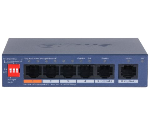 SWITCH POE CS4006-4ET2GT-60 4-PORTOWY DAHUA