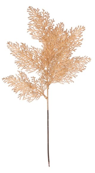 Złota gałązka świąteczna 51cm