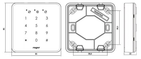 Czytnik zbliżeniowy ROGER PRT82MF