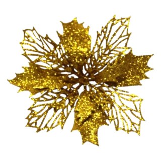 Gwiazda betlejemska złota brokatowa ozdoba świąteczna 16cm