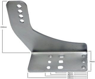 Uchwyty MOD.10/90 poza słupek do napędów z otworami 10mm: Beninca, NICE, BFT Athos, DEA itd.