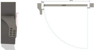 Uchwyty MOD.80/12/16 na słupek do napędów z otworami 12mm: CAME, FAAC, Genius, Proxima itd.