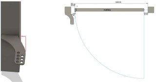 Uchwyty MOD.80/12/36 na słupek do napędów z otworami 12mm: CAME, FAAC, Genius, Proxima itd.