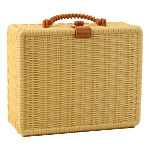 Zestaw Do Herbaty w Koszyku Filiżanki Talerzyki Słodkości 23 el.