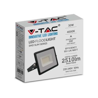 Projektor LED V-TAC 30W SMD E-series czarny VT-4031 6500K 2510lm