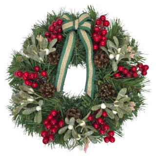 Wianek świąteczny na Boże Narodzenie stroik na drzwi stół handmade 30cm