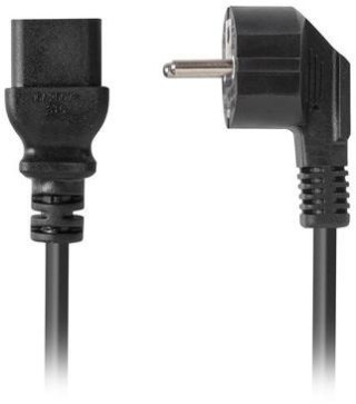 KABEL ZASILAJĄCY (SERWEROWY) CEE 7/7 IEC 320 C19 16A 1.8M WTYCZKA KĄTOWA VDE Lanberg
