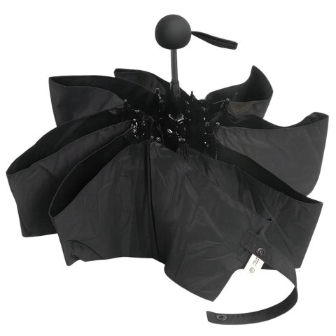 Parasolka Kieszonkowa Składana z Ochroną UV UPF 50+ Etui Czarna 90 cm