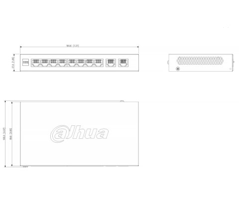 SWITCH POE CS4010-8GT-110 10-PORTOWY, 8 PoE DAHUA