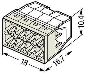 Szybkozłączka DRUT 8x 0,5-2,5mm2 WAGO 2273-208 (Paczka 50szt.)