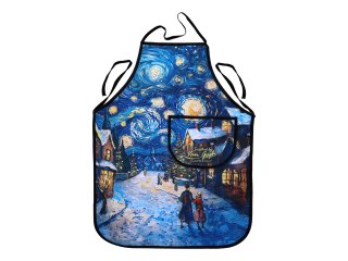 Fartuszek kuchenny - inspirowany malarstwem van Gogha, Świąteczna noc pod gwiazdami (CARMANI)