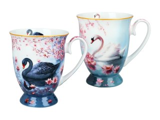 Kpl. 2 kubków w sercu - Łabędzie (CAMANI)