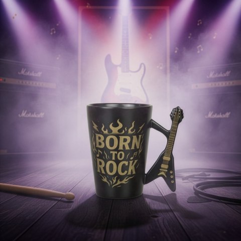 Kubek Gitara Elektryczna - V Style - czarny matowy rockowy