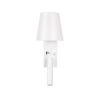 Oprawa LED V-TAC 2W COB CREE kinkiet biały hotel łóżko USB+USB C klosz VT-80062-W 3000K 60lm