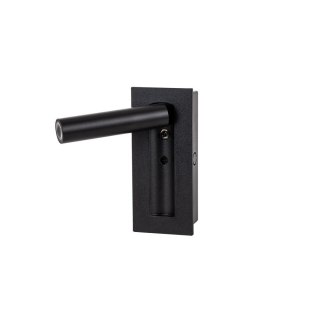 Oprawa LED V-TAC 2W COB CREE kinkiet czarny hotel łóżko włącznik VT-88061-B 3000K 76lm