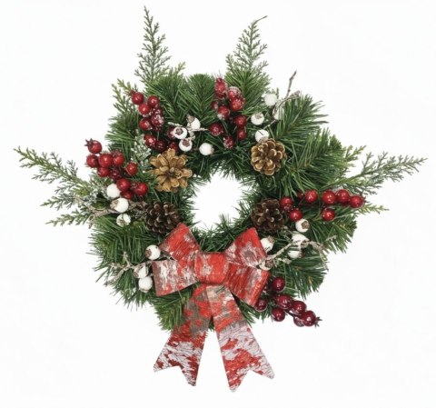 Wianek świąteczny na Boże Narodzenie stroik na drzwi stół handmade