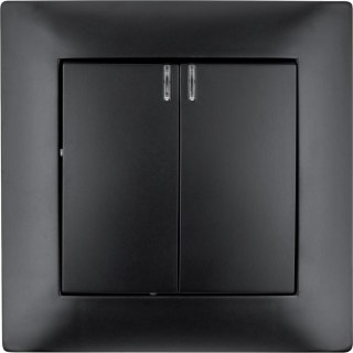 Łącznik podwójny z podświetleniem VCX WESA LC 04C Czarny