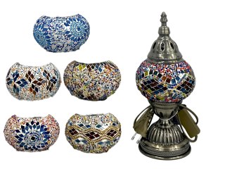 Lampa stołowa - klosz pojedynczy, wielokolorowy