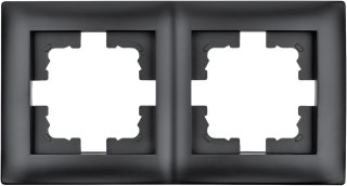 Ramka podwójna czarna LC-48C