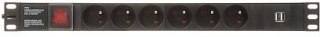 Listwa zasilająca 6 gniazd Schuko PD-6/R-USB