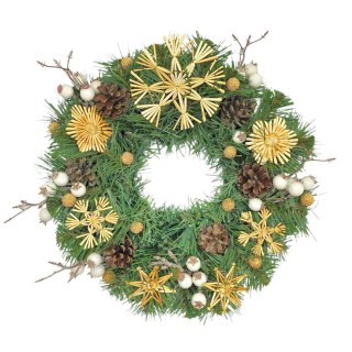 Wianek świąteczny na Boże Narodzenie stroik na drzwi stół handmade